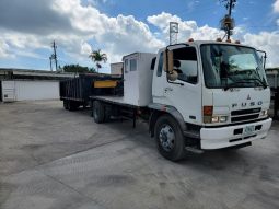 2005 Mitsubishi Fuso with, 2005 Hooper Equipment Trailer, 10 Ton, Gooseneck, and 2006 PJ Dump  Hurricane Clean Up Trailer, 10 Ton, Gooseneck full