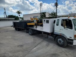 2005 Mitsubishi Fuso with, 2005 Hooper Equipment Trailer, 10 Ton, Gooseneck, and 2006 PJ Dump  Hurricane Clean Up Trailer, 10 Ton, Gooseneck full
