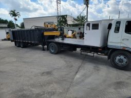 2005 Mitsubishi Fuso with, 2005 Hooper Equipment Trailer, 10 Ton, Gooseneck, and 2006 PJ Dump  Hurricane Clean Up Trailer, 10 Ton, Gooseneck full