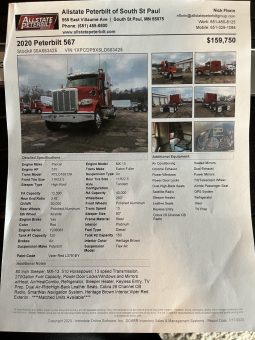 2020 Peterbilt 567 Heritage Edition full