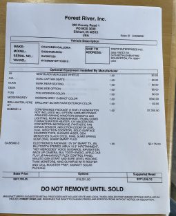 2025 COACHMEN GALLERIA LI3 24A full